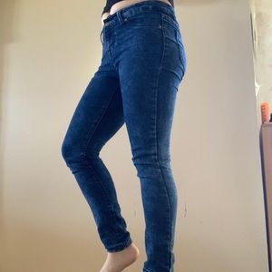 Mossimo Denim Mid Rise Blue Jeggings